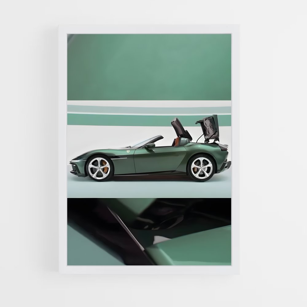 Poster Green Speedster – affiche Ferrari (vue 3)